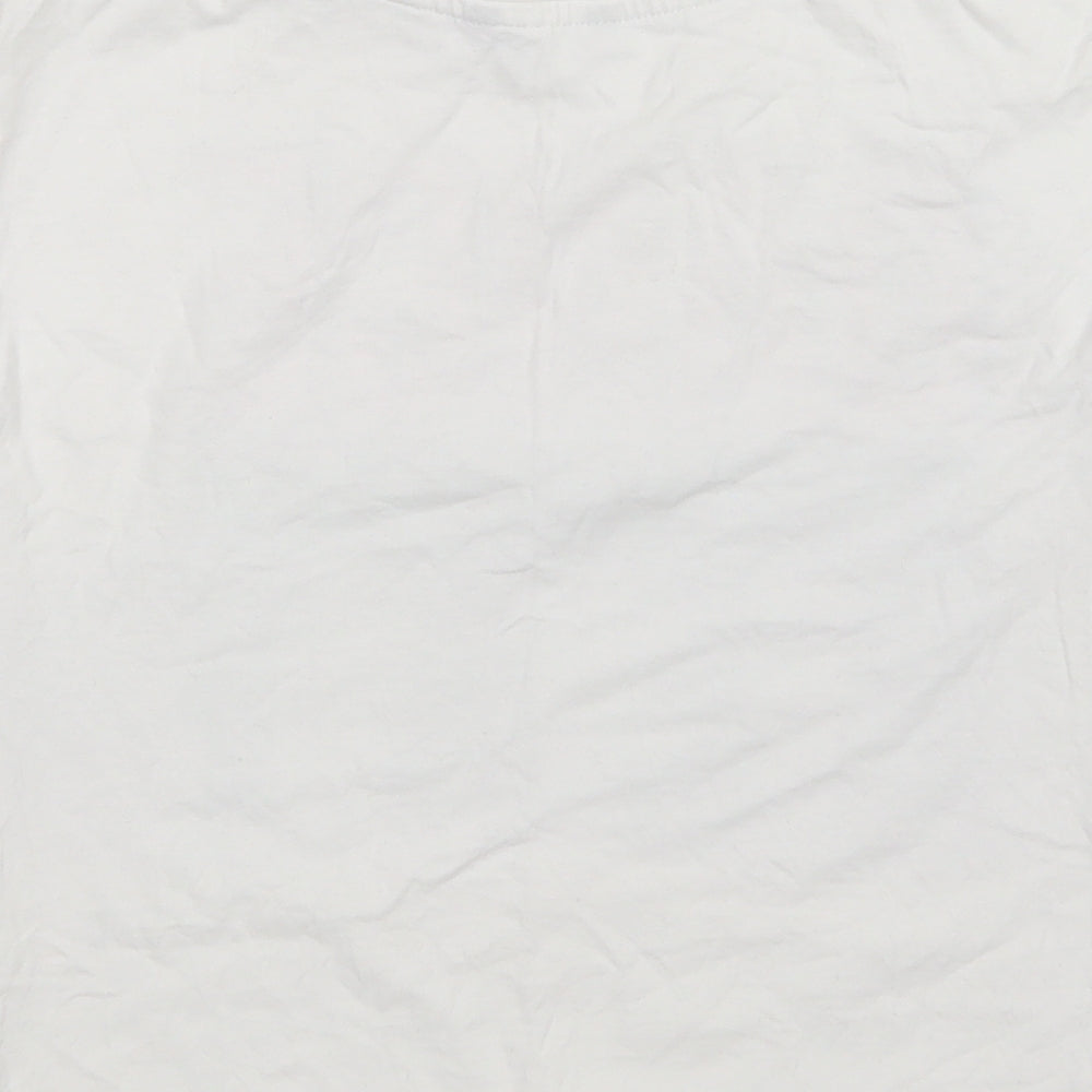 George Girls White Basic T-Shirt Size 8-9 Years