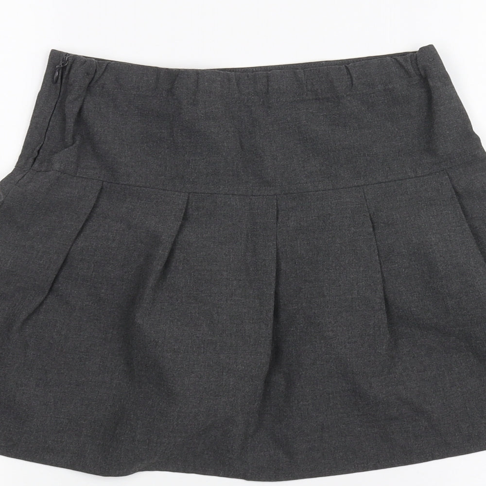 Marks and Spencer Girls Grey A-Line Skirt Size 8-9 Years