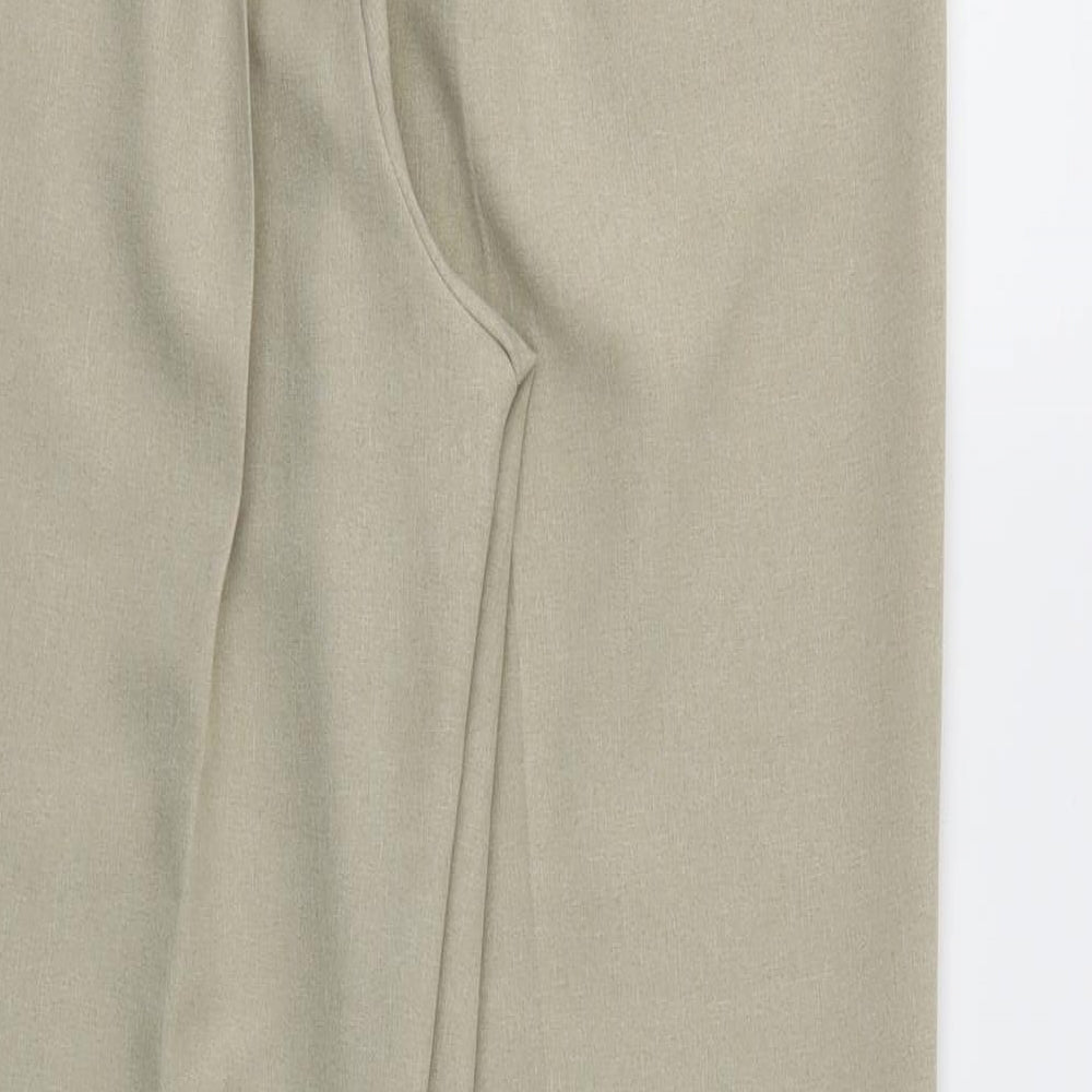 BM Womens Beige Trousers Size 16 L29 in - Elastic Waist Band