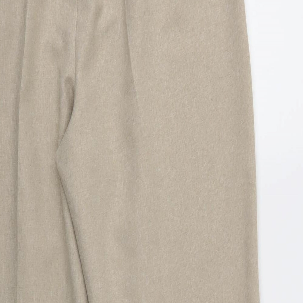 BM Womens Beige Trousers Size 16 L28 in - Elastic Waist Band