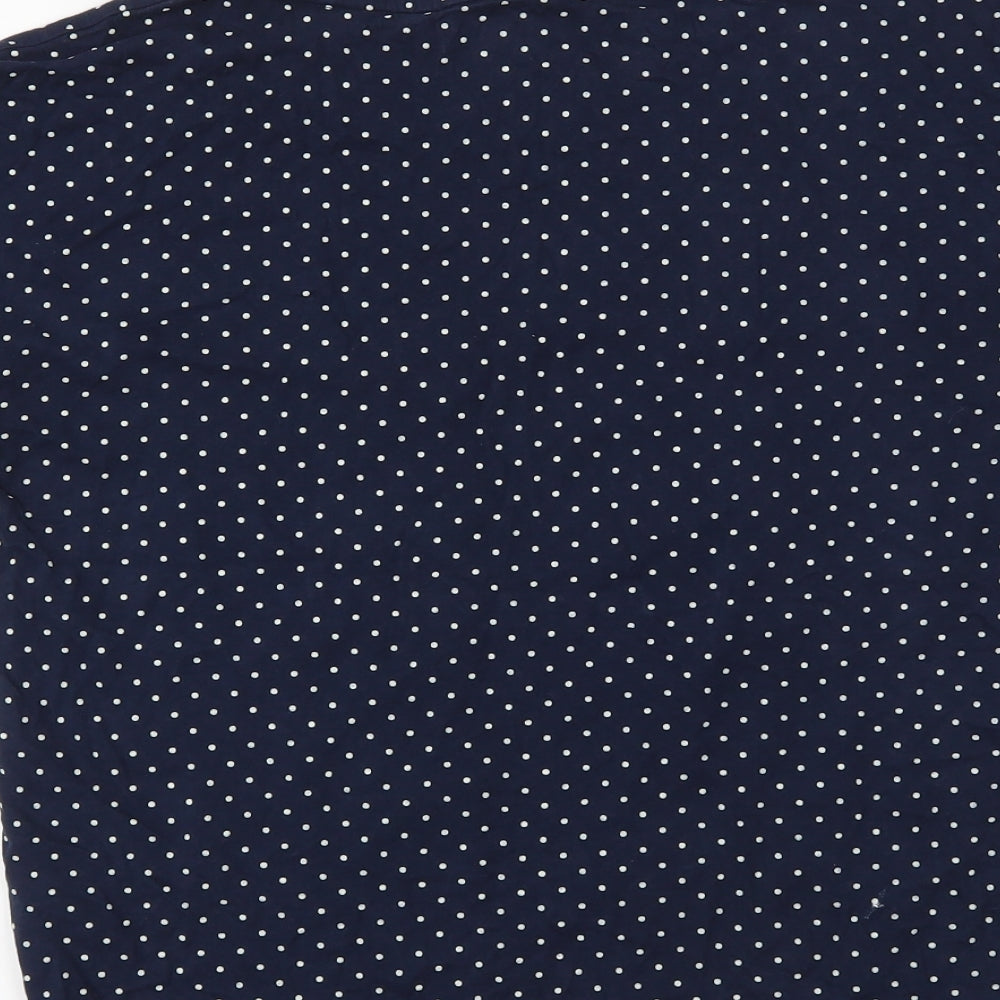 Nutmeg Womens Blue Polka Dot Top Pyjama Top Size 8