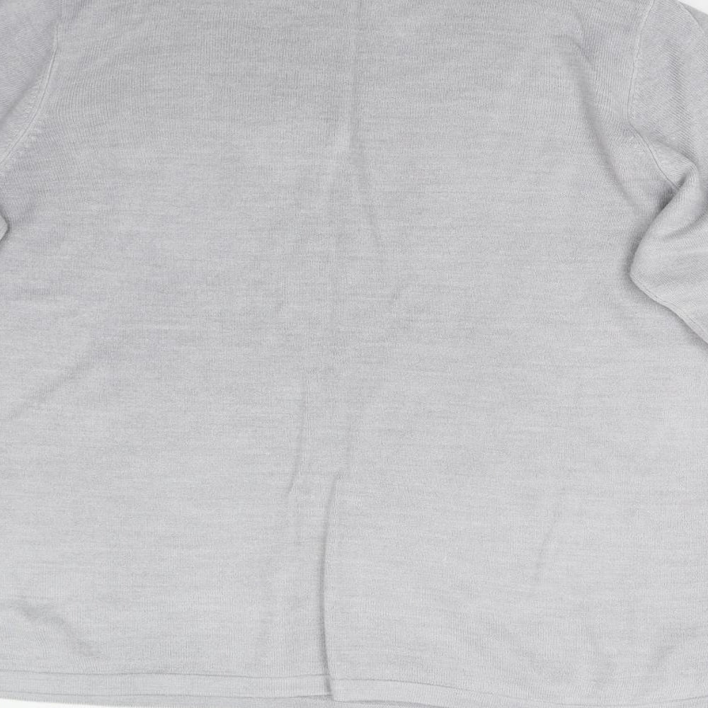 M&S Womens Grey Knit Pullover Jumper Size 18