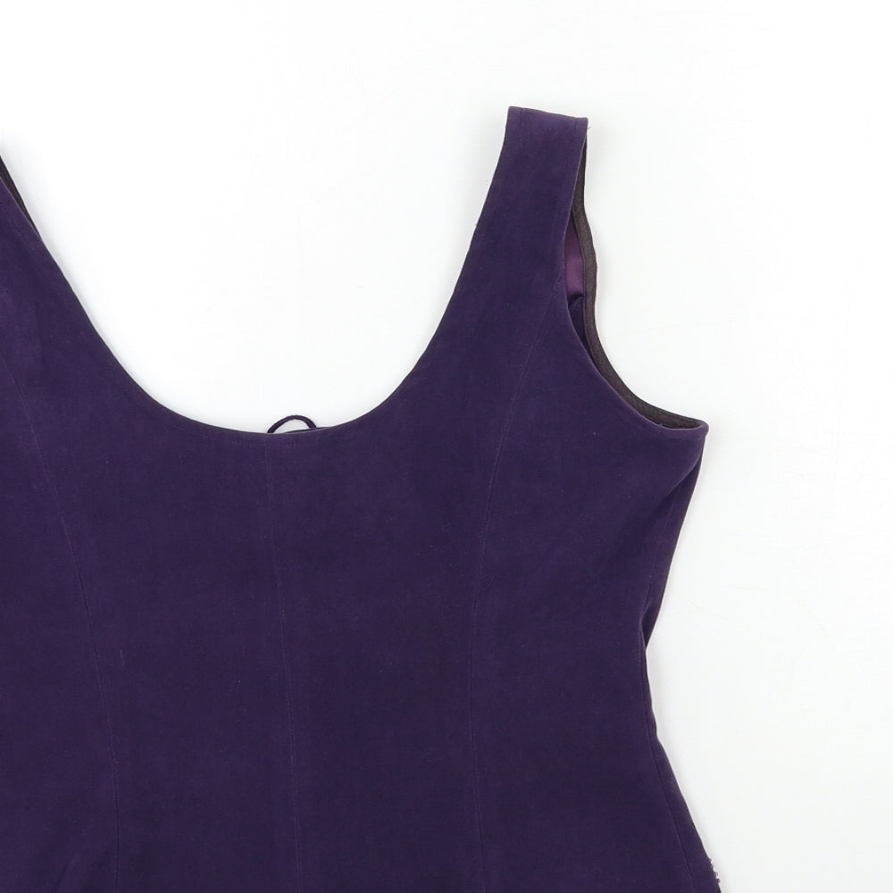 Clockhouse Womens Purple Basic Tank Size 12 - Corset detail