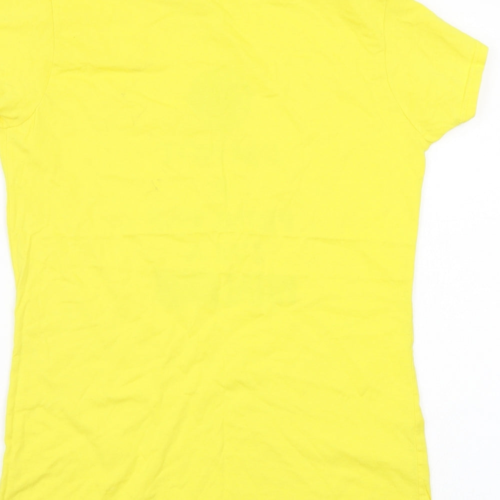 Gildan Womens Yellow Basic T-Shirt Size L