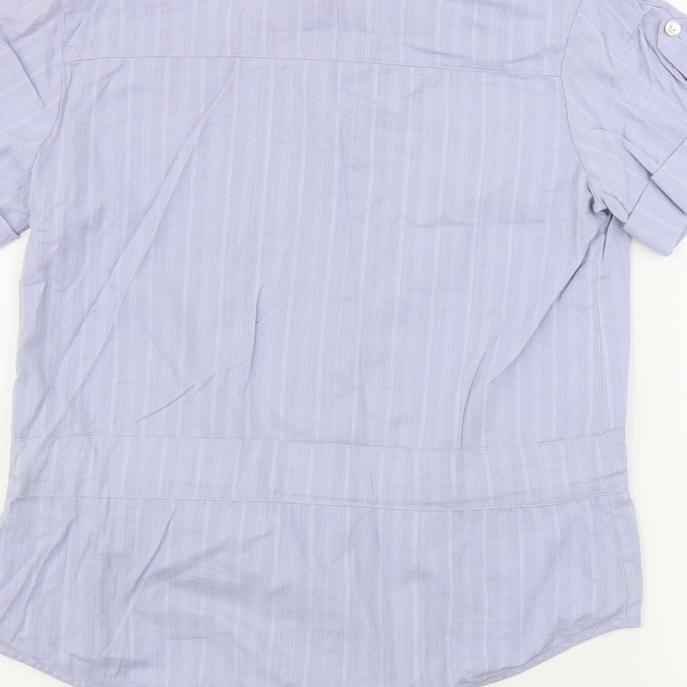 Marks and Spencer Womens Blue Basic Button-Up Size 8