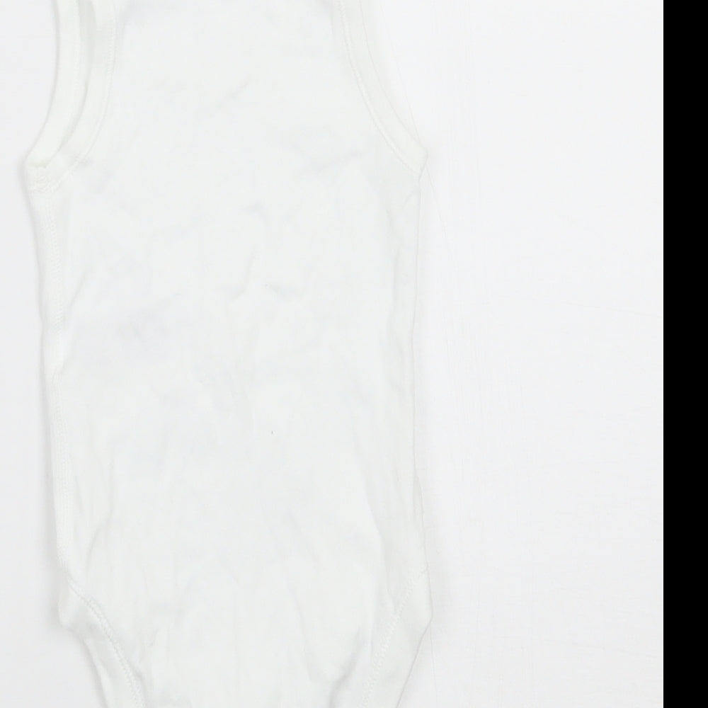 Marks and Spencer Boys White Babygrow One-Piece Size 6-9 Months