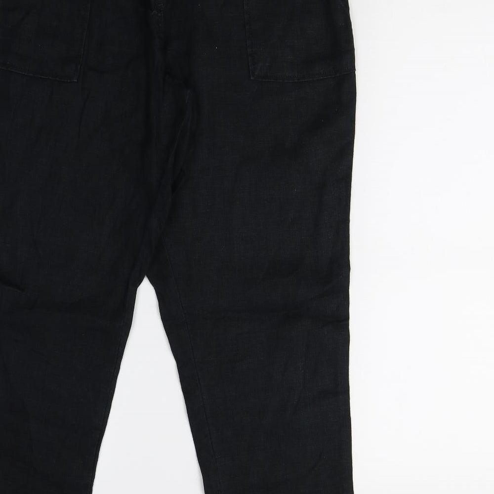 M&S Womens Black Trousers Size 16 L26 in
