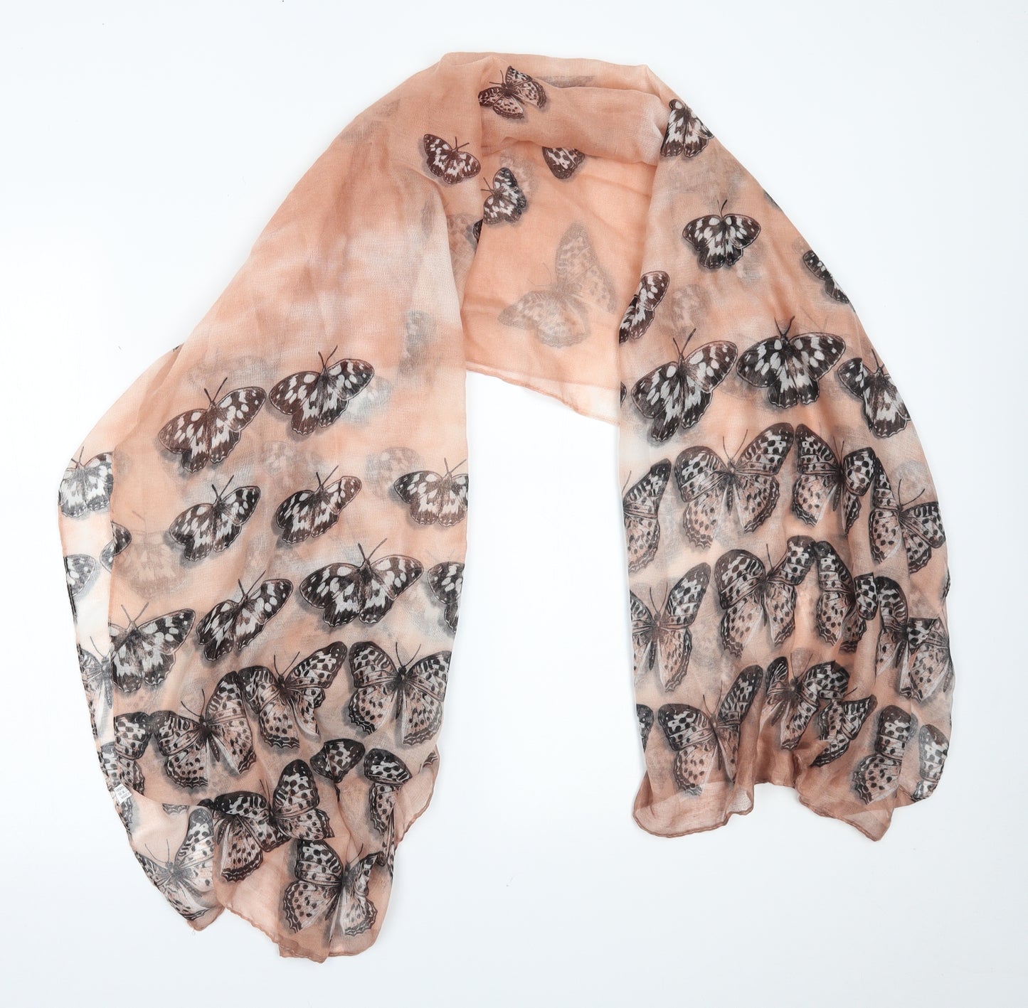Preworn Womens Beige Animal Print Scarf