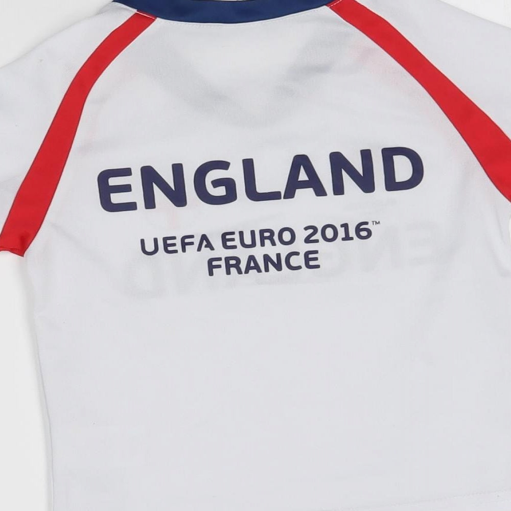 euro 2016 france Girls White Basic T-Shirt Size 2-3 Years - england