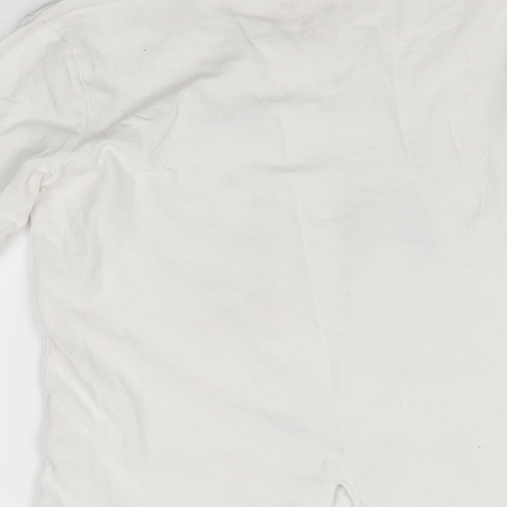 My Weekend Favourites Girls White Basic T-Shirt Size 7 Years - grl pwr