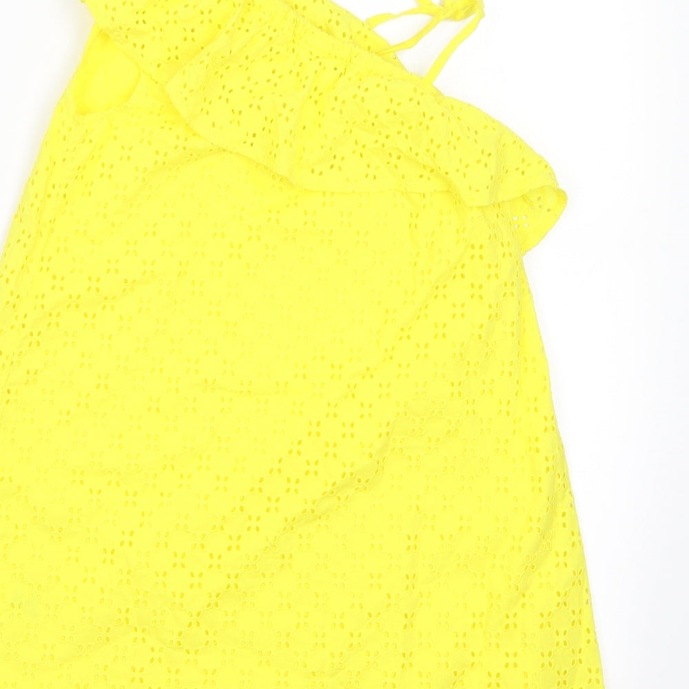 Matalan Girls Yellow Floral A-Line Size 7 Years