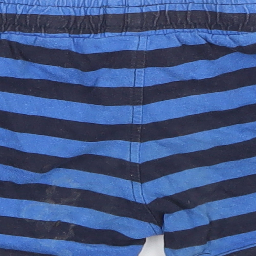 Baby Boys Blue Striped Sweatpants Trousers Size 9-12 Months