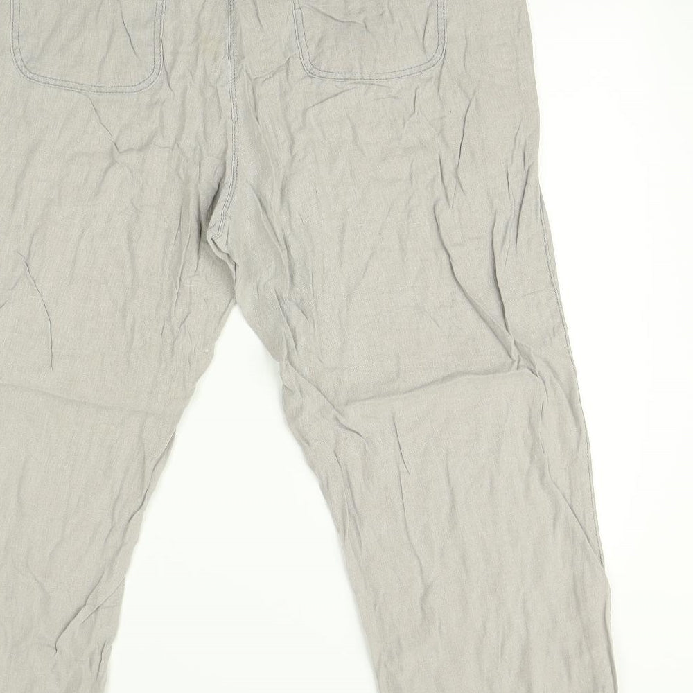 Collection Womens Grey Trousers Size 16 L28 in