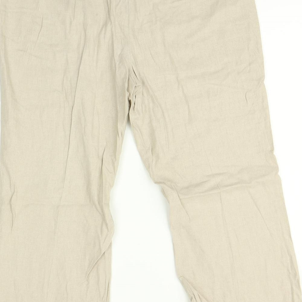 Marks and Spencer Womens Beige Trousers Size 14 L25 in