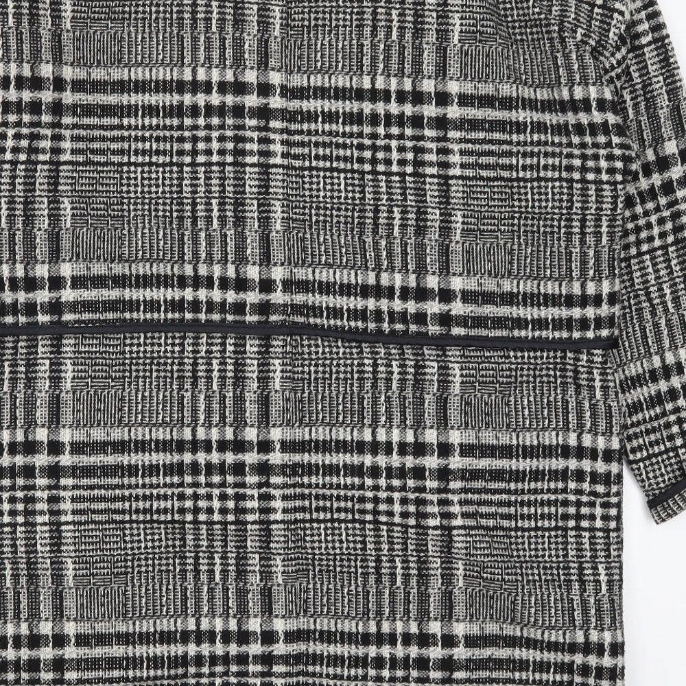 Atmosphere Womens Grey Check Jacket Coatigan Size 12