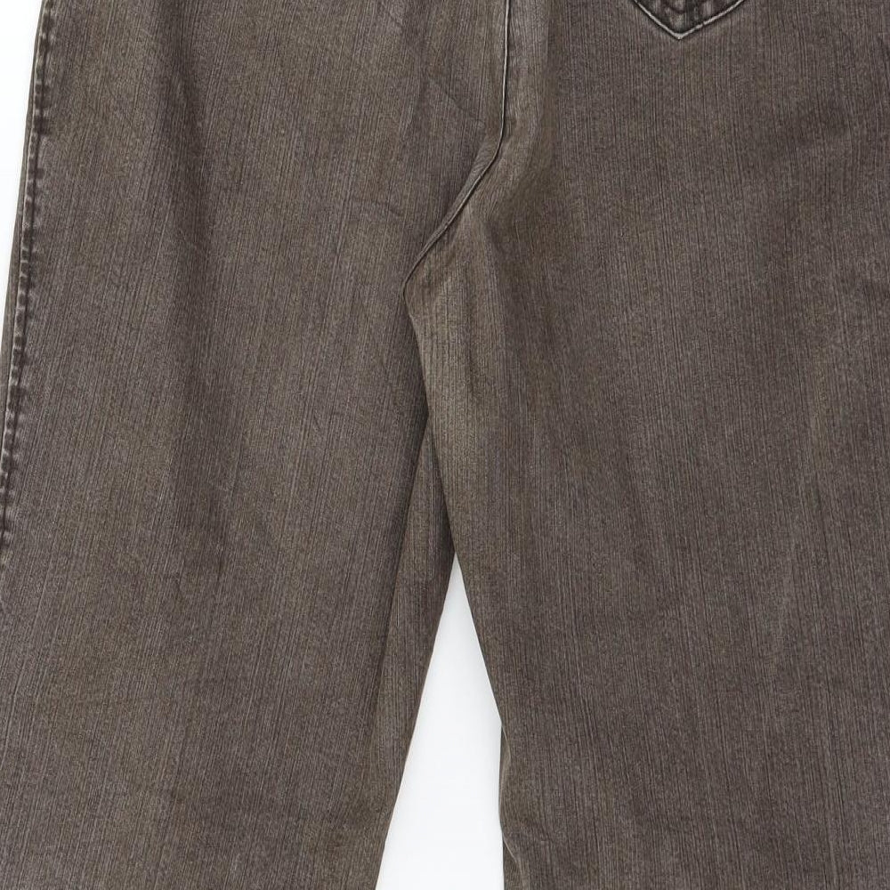 Brax Star Womens Brown Denim Straight Jeans Size 34 in L27 in