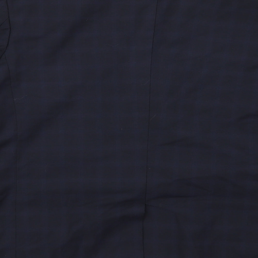 Cedar Wood State Mens Blue Check Jacket Blazer Size 44