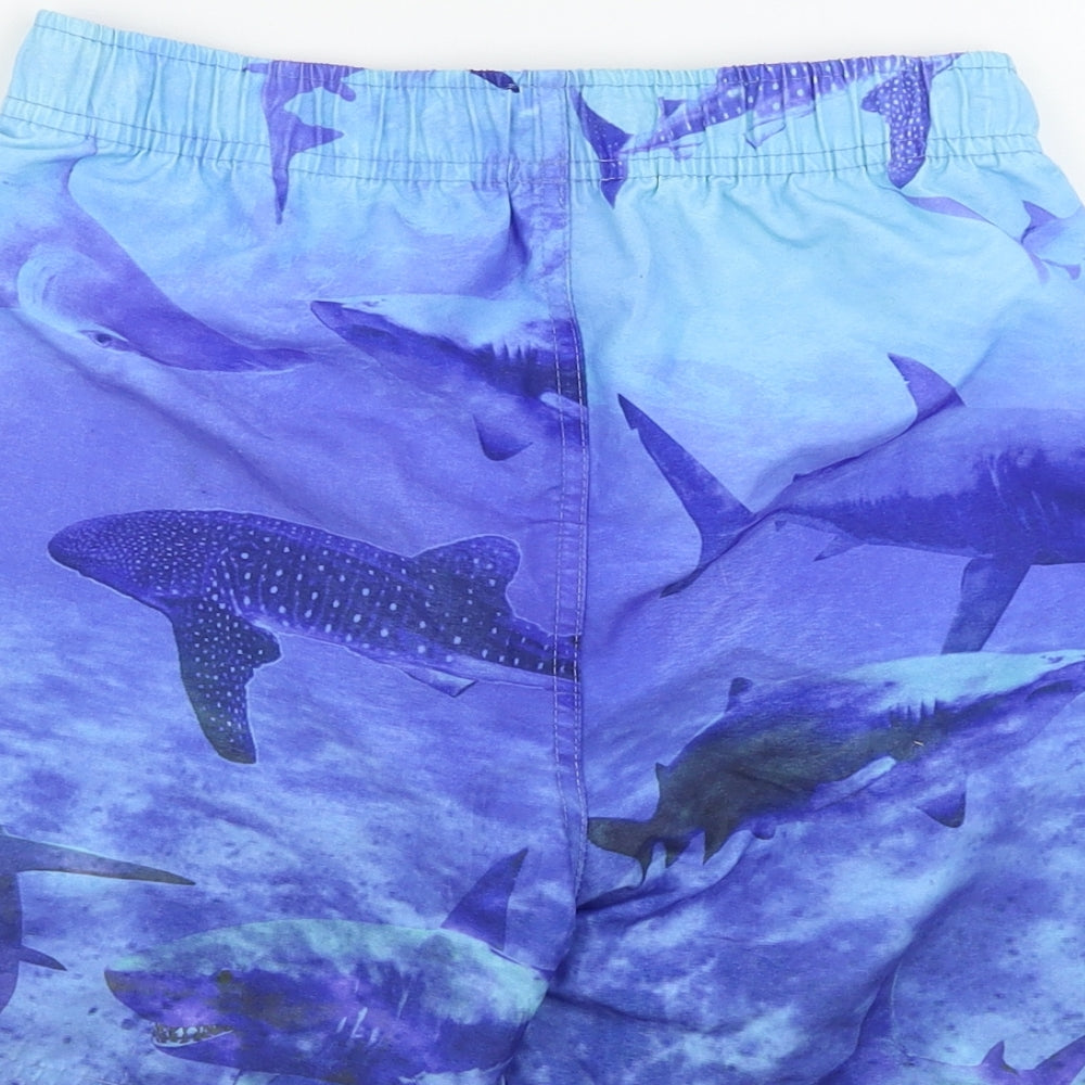urban outlaws Boys Blue Animal Print Bermuda Shorts Size 11-12 Years