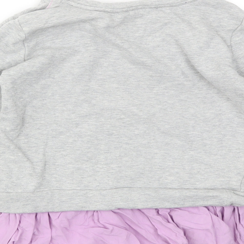Pumpkin Patch Girls Grey Pullover Jumper Size 9 Years