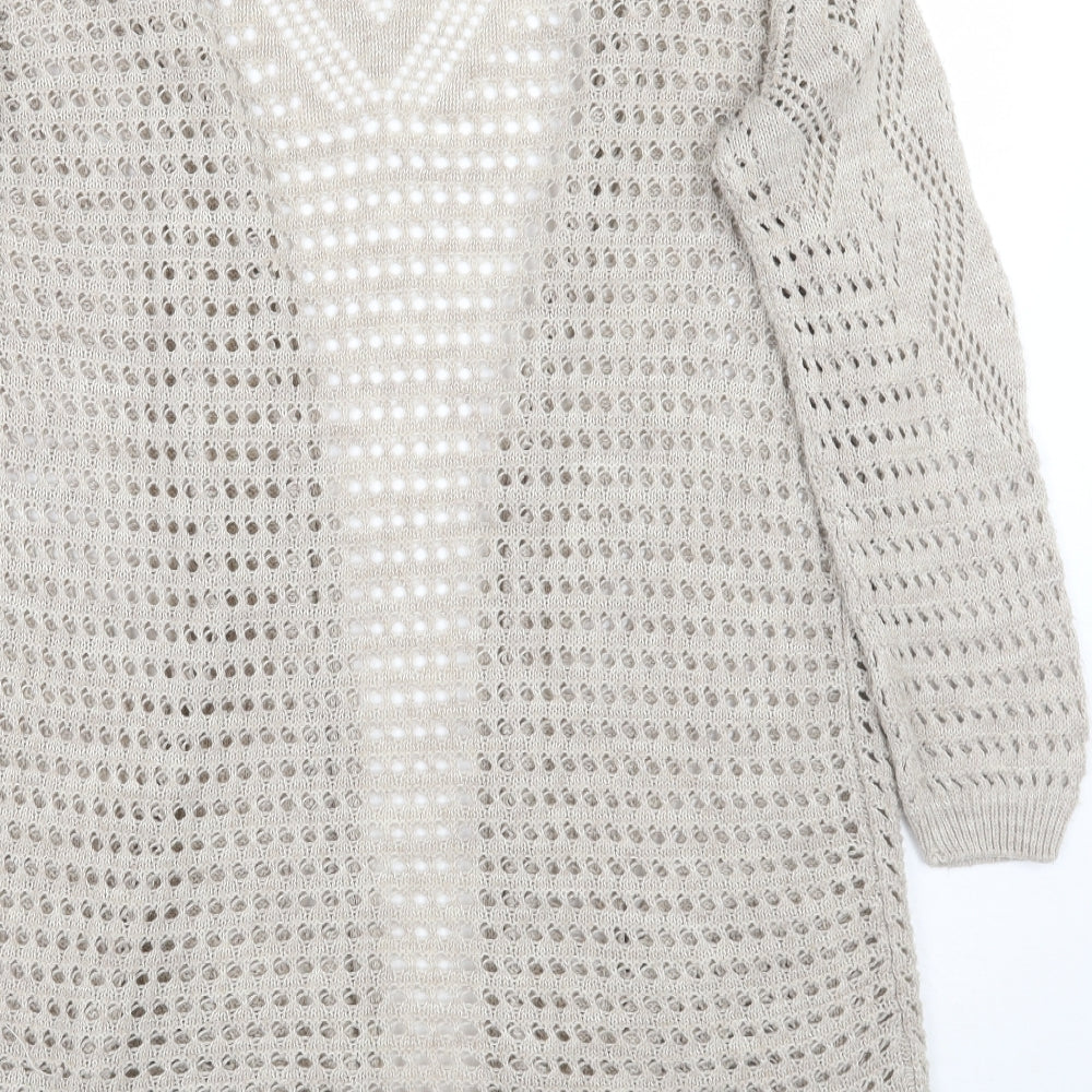 TU Womens Beige Cardigan Jumper Size M
