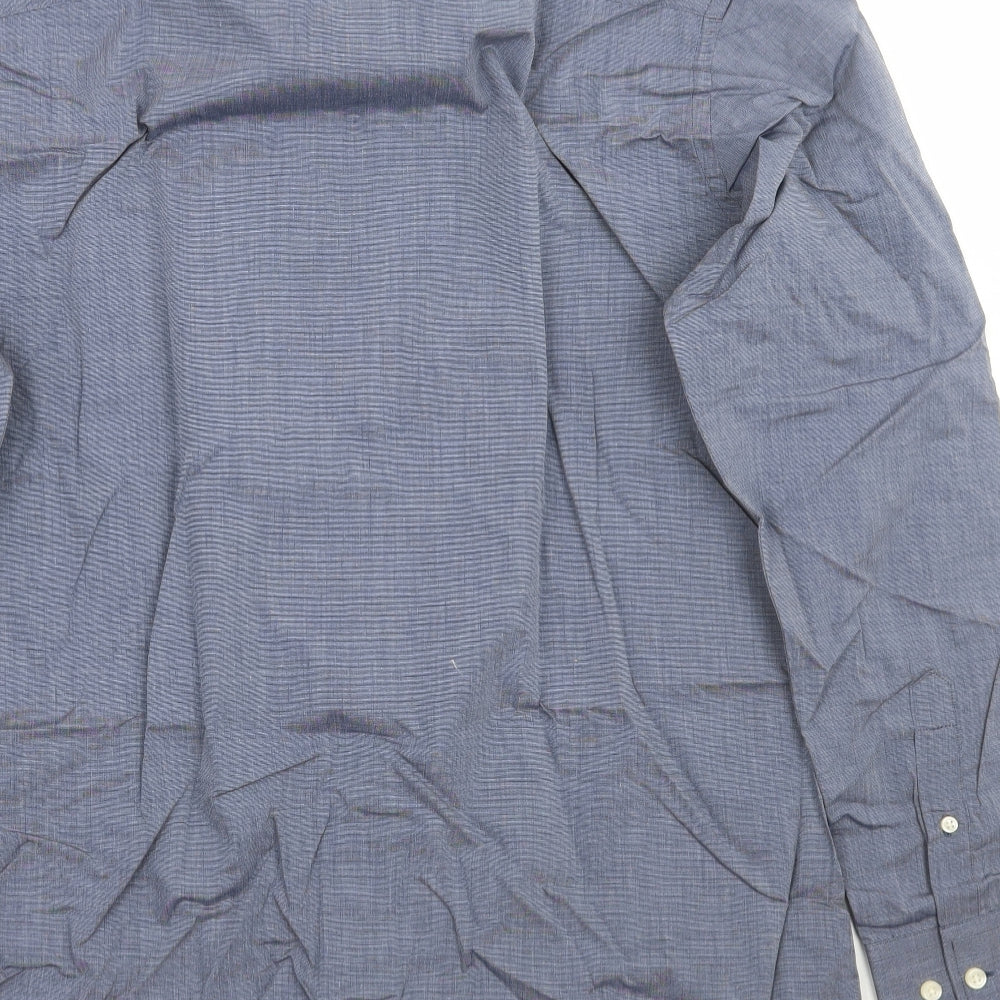 TU Mens Grey Button-Up Size 16