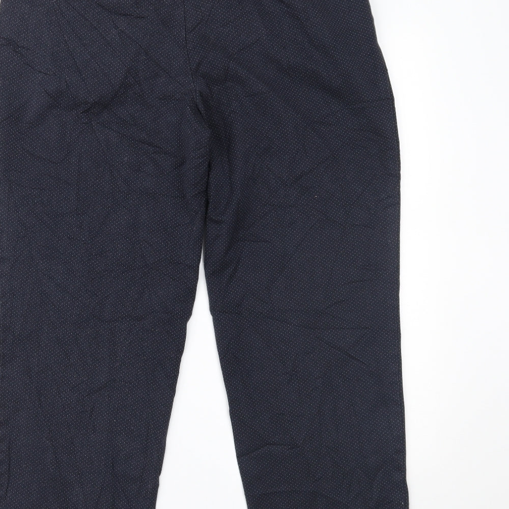 Marks and Spencer Womens Blue Polka Dot Sweatpants Trousers Size 12 L24 in