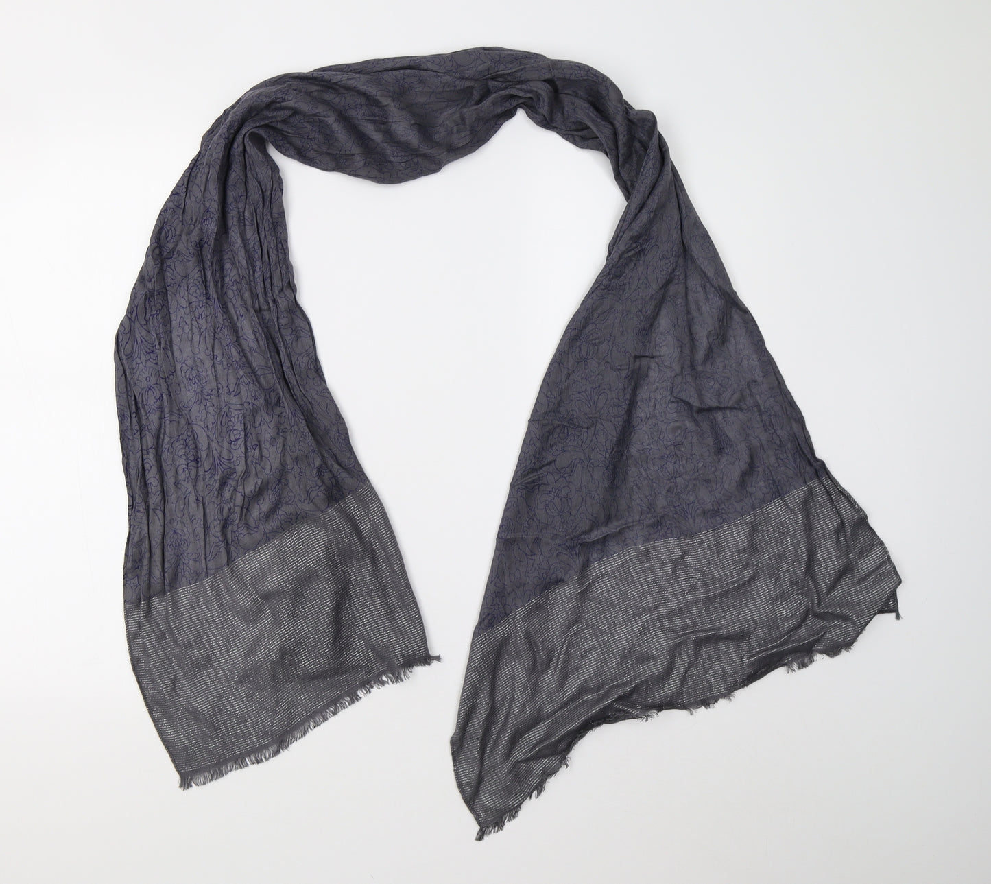 Preworn Unisex Green Floral Scarf