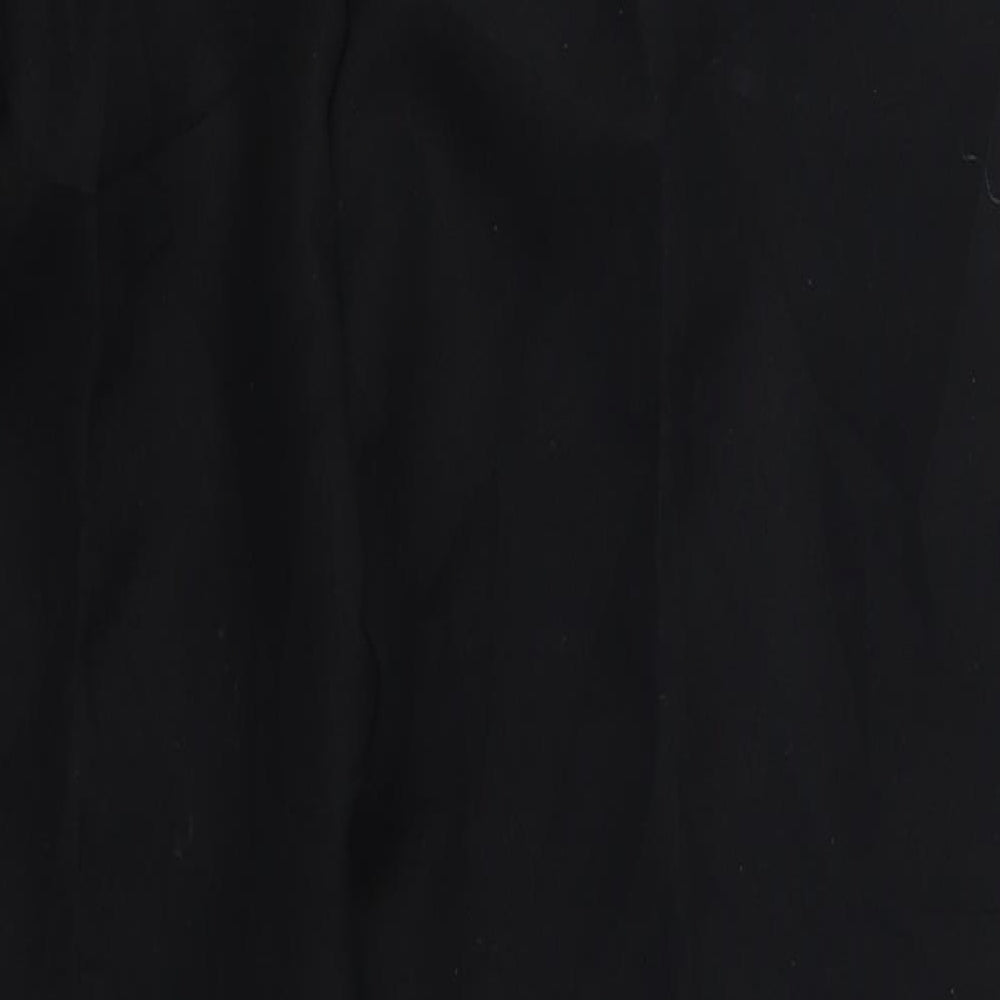 Preworn Womens Black Trousers Size 16 L23.5 in