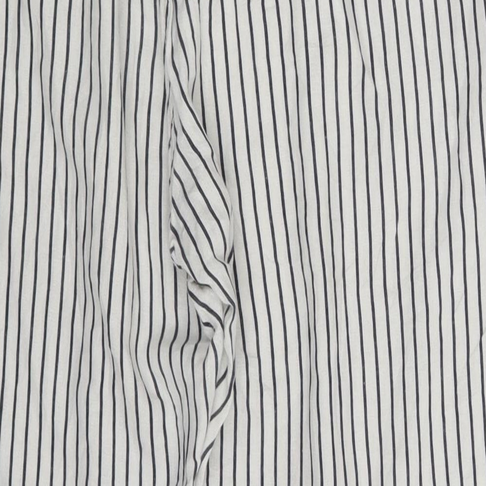 Takko Fashion Womens White Striped Sweatpants Trousers Size 36 in L29 in