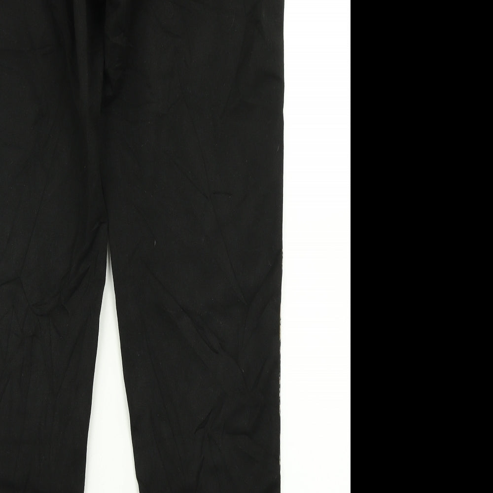 VERO MODA Womens Black Striped Dress Pants Trousers Size M L29 in
