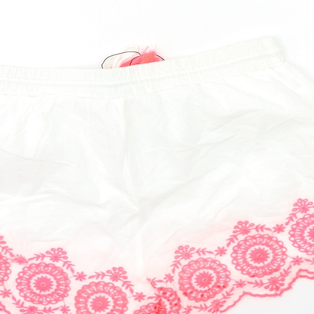 Primark Womens White Bermuda Shorts Size 12