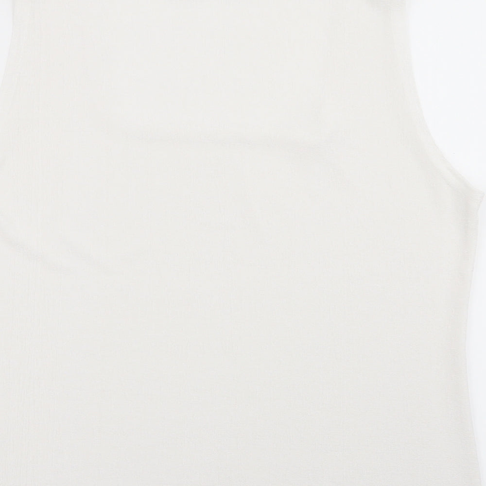 Reflections Womens White Basic Tank Size XL