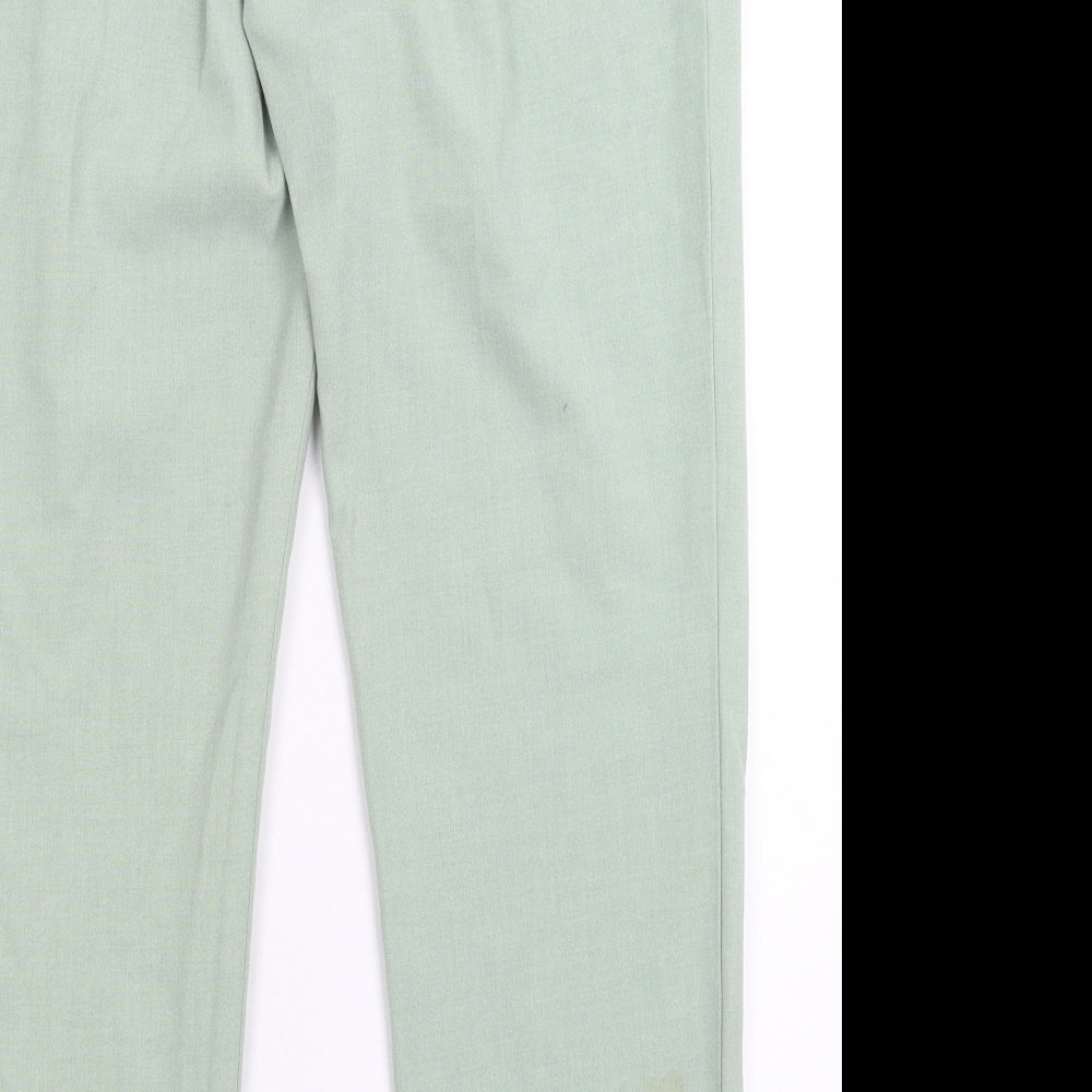 Anne Brooks Womens Green Trousers Size 14 L27 in