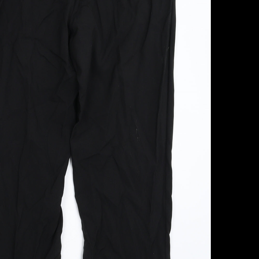 BHS Womens Black Rayon Trousers Size 16 L25 in