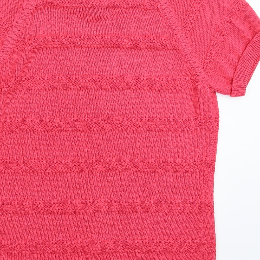 Per Una Womens Pink Knit Pullover Jumper Size 12