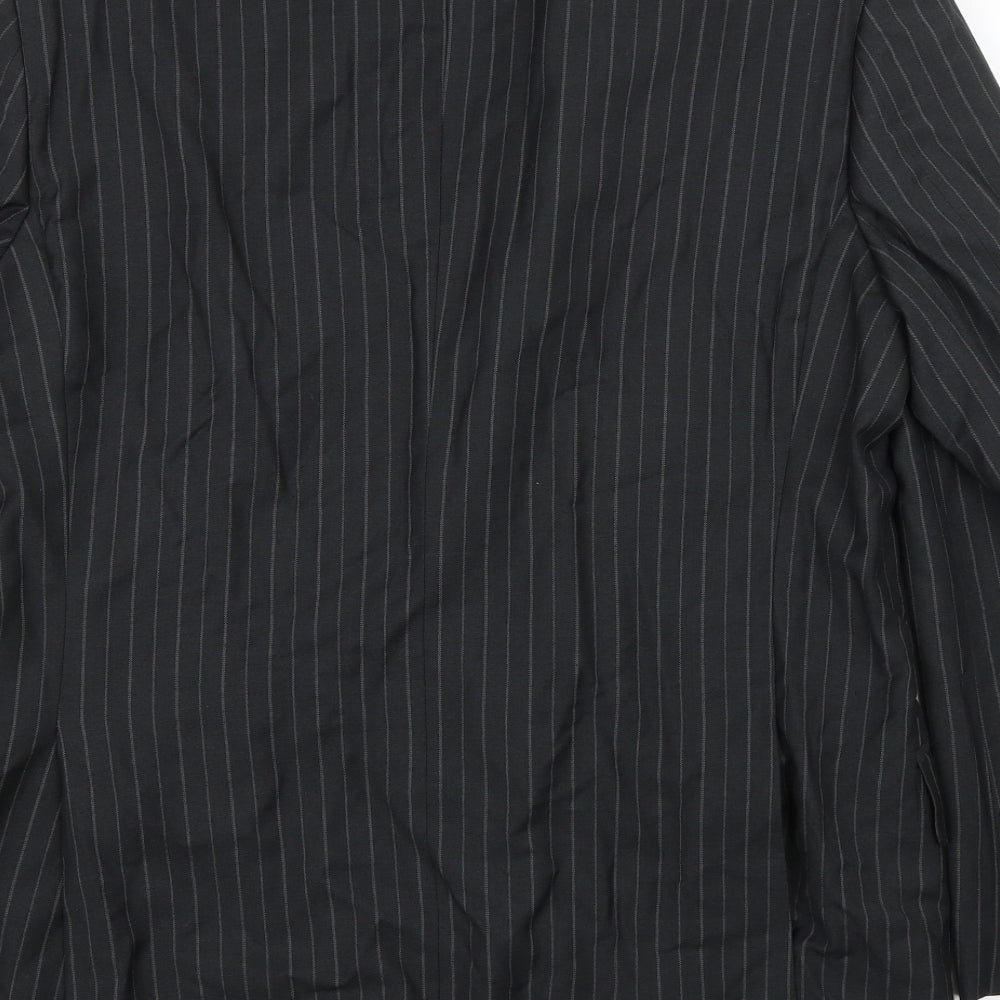 NEXT Mens Black Striped Jacket Suit Size 42