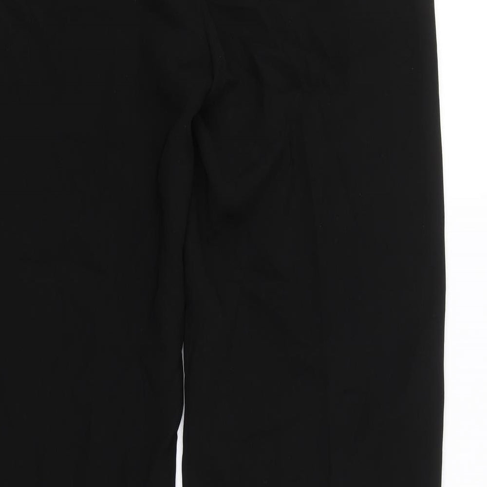 M&S Womens Black Trousers Size 14 L28.5 in