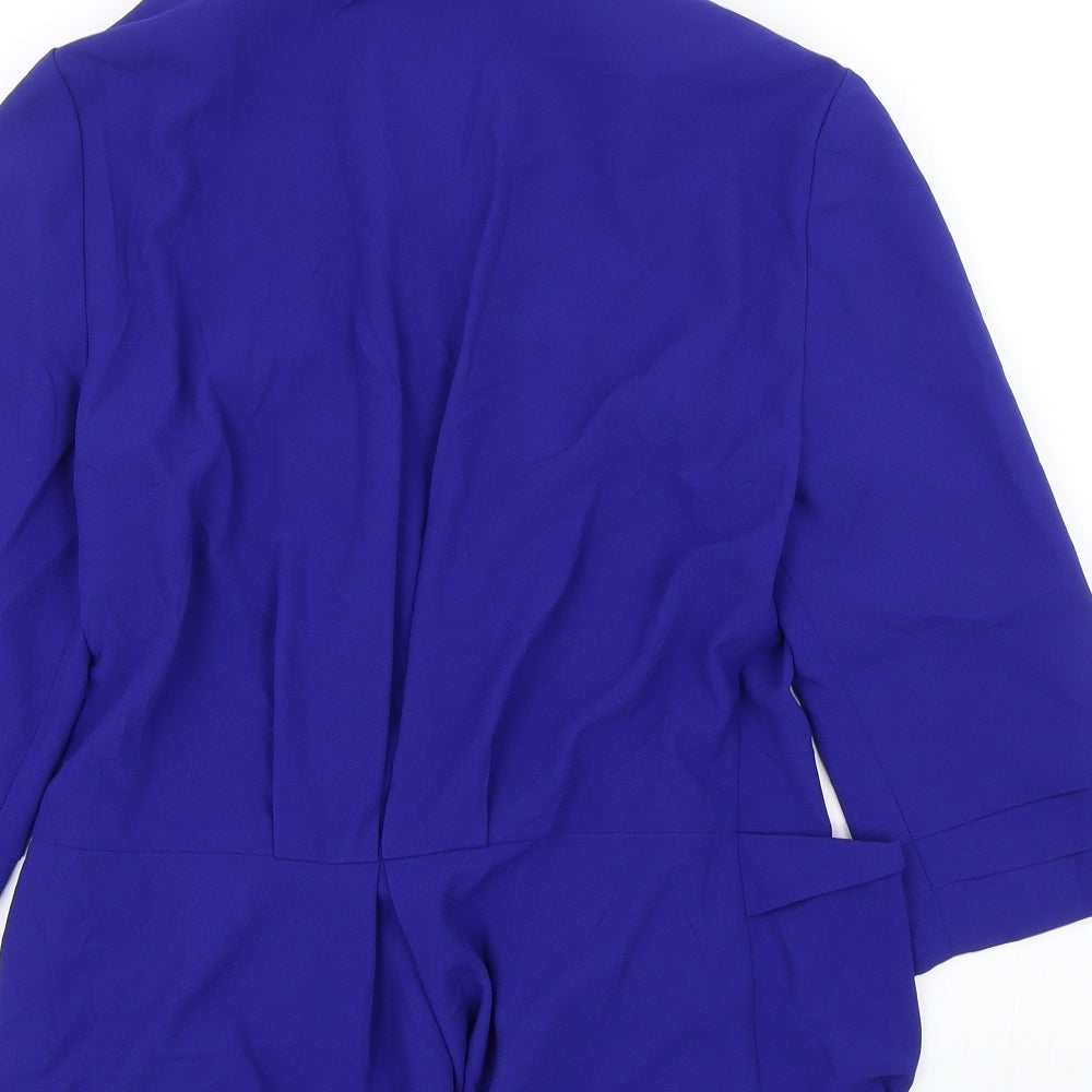 Per Una Womens Blue Jacket Blazer Size 10