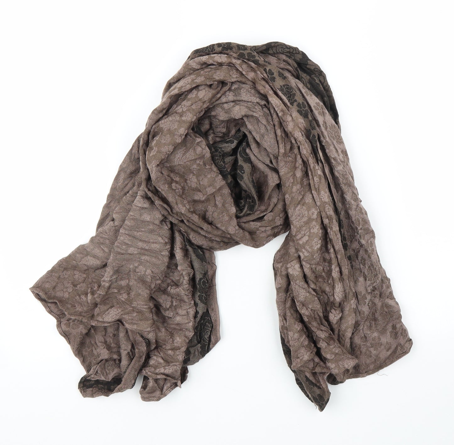 prew Unisex Brown Floral Shawl/Wrap