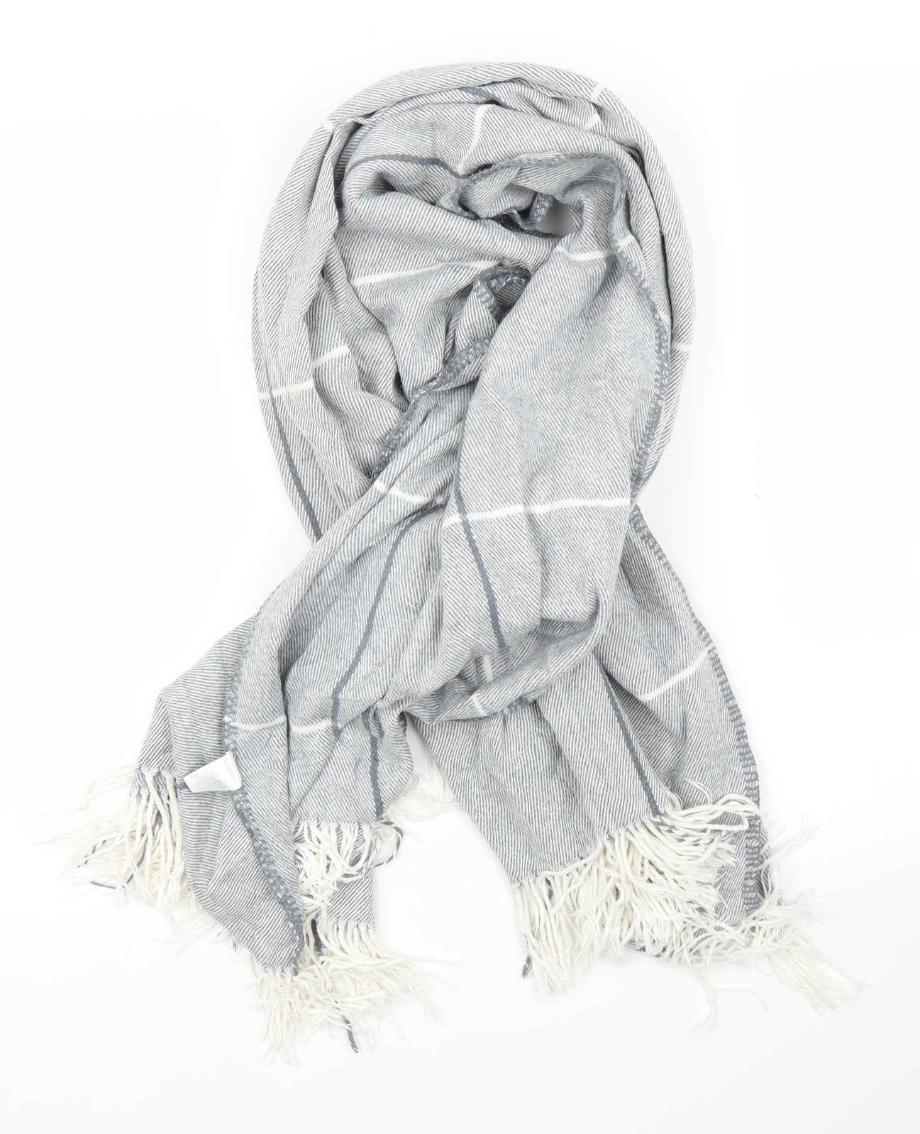 Country Club Unisex Grey Check Shawl/Wrap