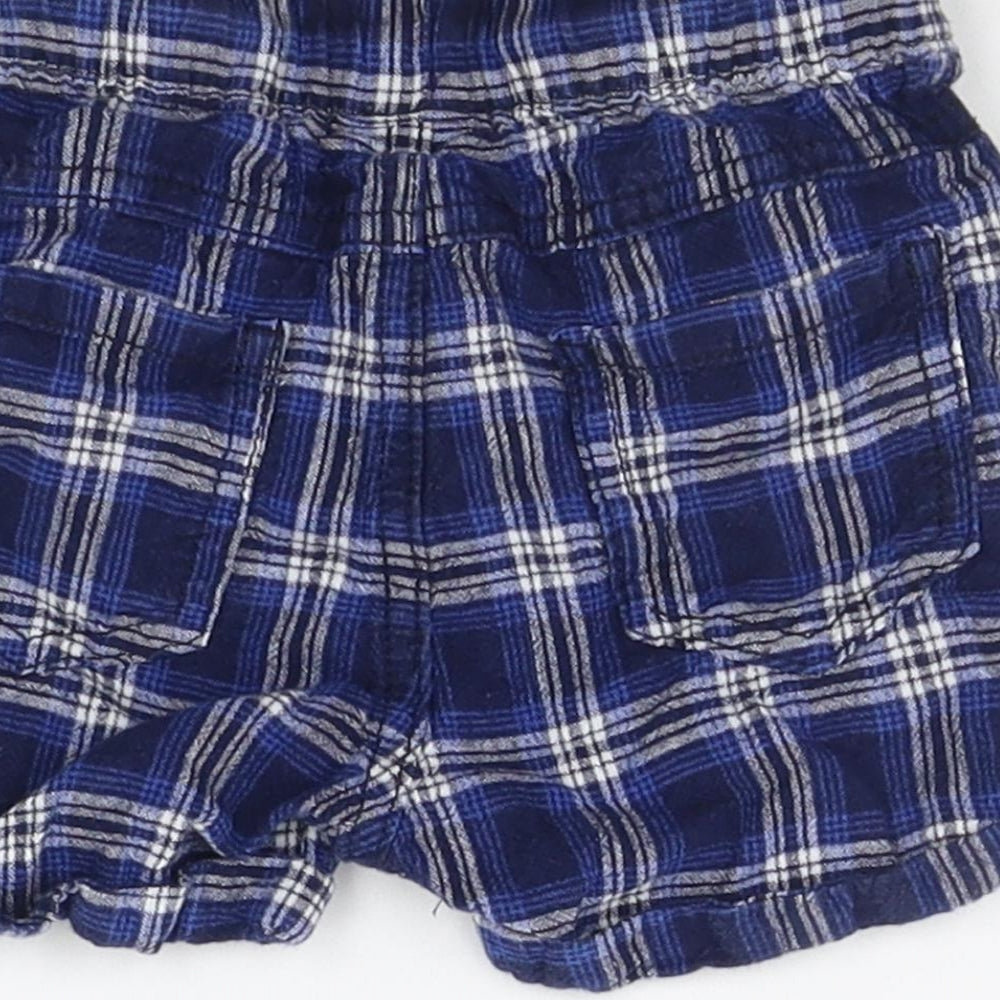 NEXT Boys Blue Check Cropped Trousers Size 9-12 Months