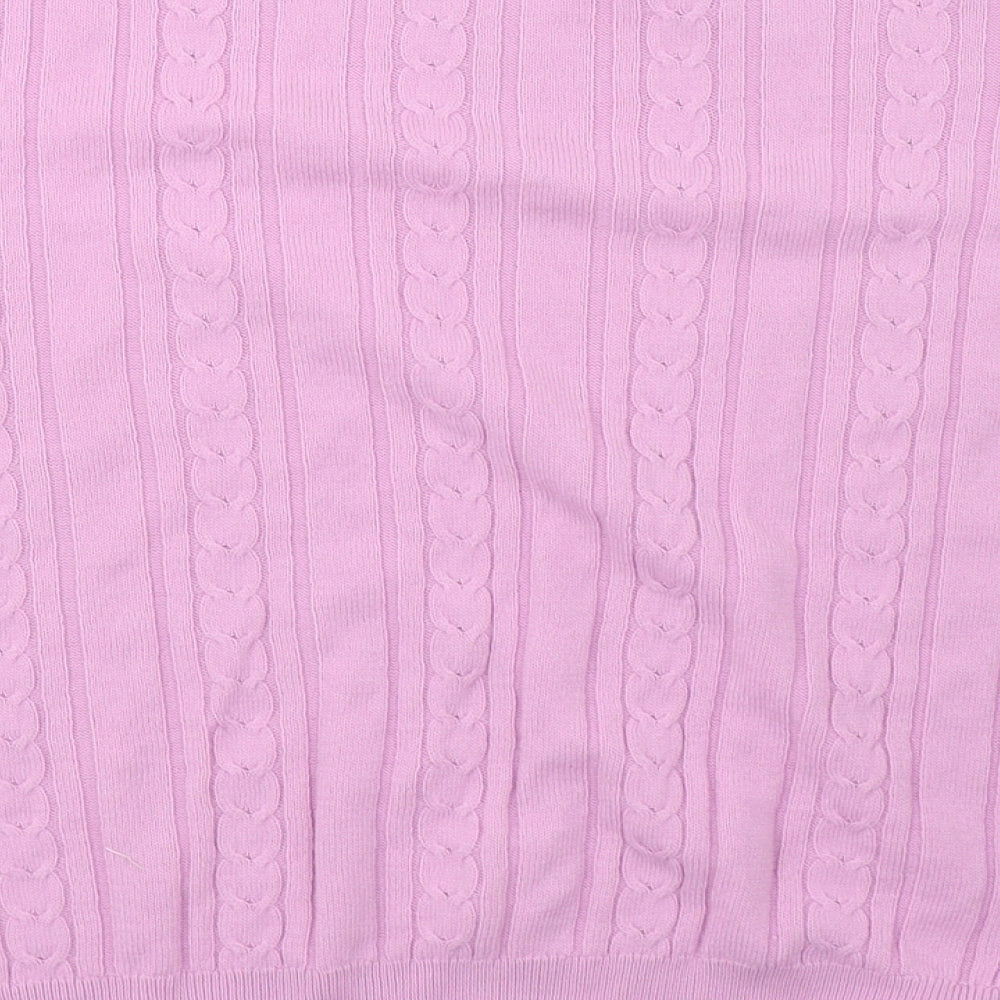 Sainsburys Womens Purple Knit Basic T-Shirt Size 14