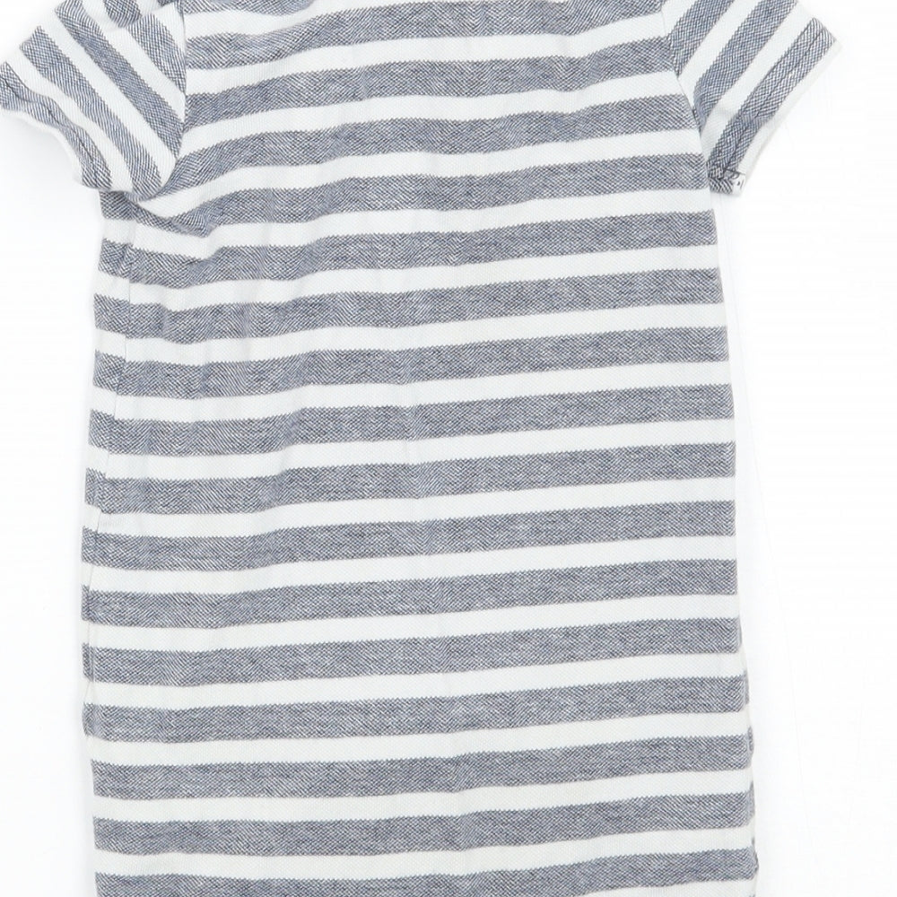 F&F Baby White Striped Babygrow One-Piece Size 6-9 Months
