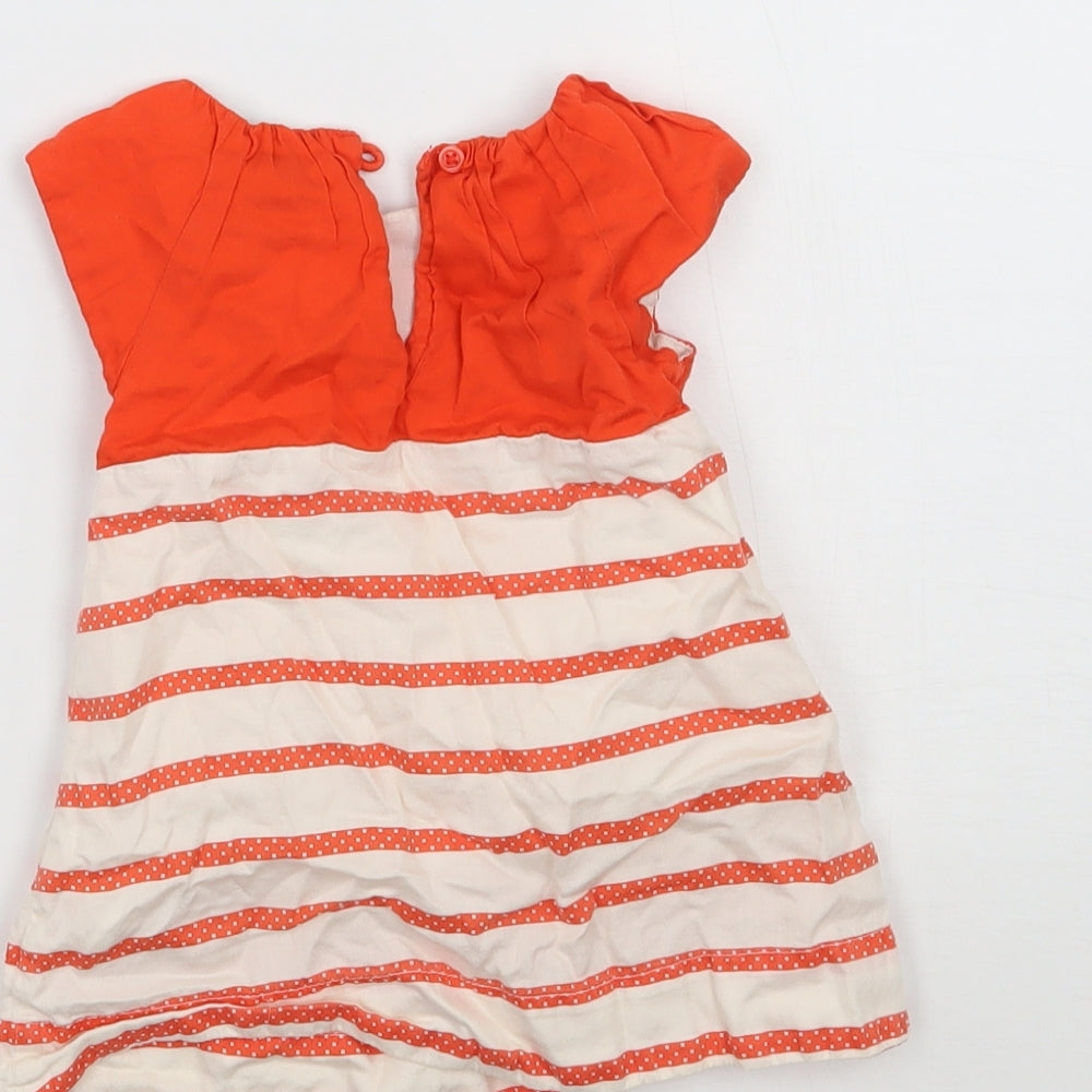 Gap Girls Orange Striped A-Line Size 3-6 Months