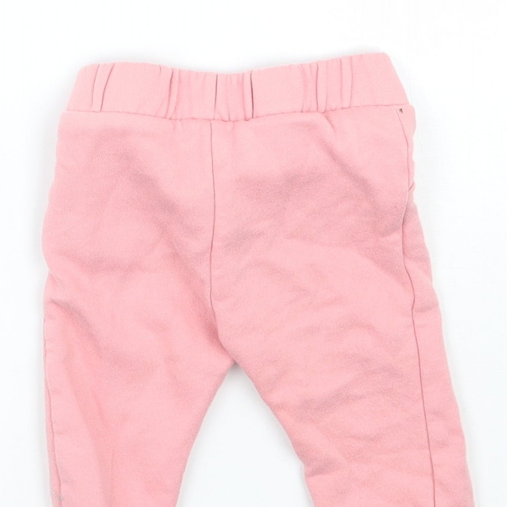 Fred & flo Girls Pink Sweatpants Trousers Size 3-6 Months