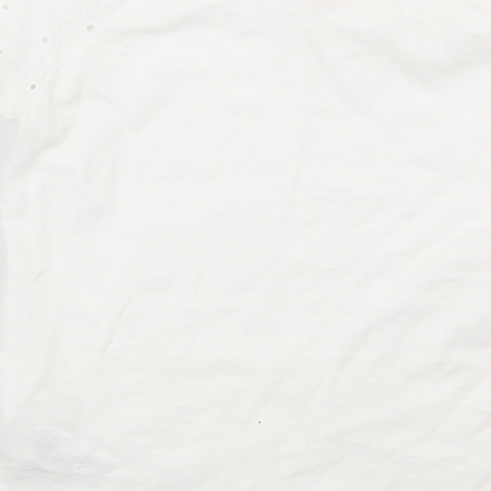 F&F Girls White Basic T-Shirt Size 6 Years