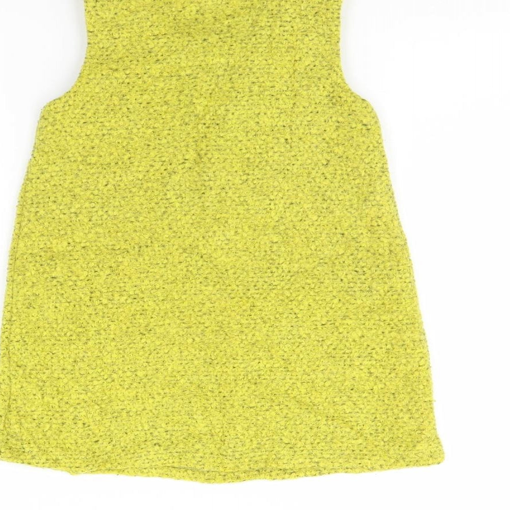 NEXT Girls Yellow Pinafore/Dungaree Dress Size 3 Years