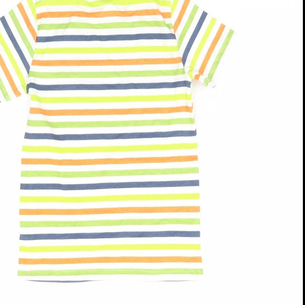 Dunnes Stores Boys Green Striped Basic T-Shirt Size 3 Years