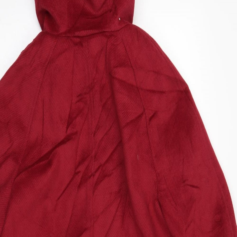 M&S Womens Red Overcoat Coat Size 8