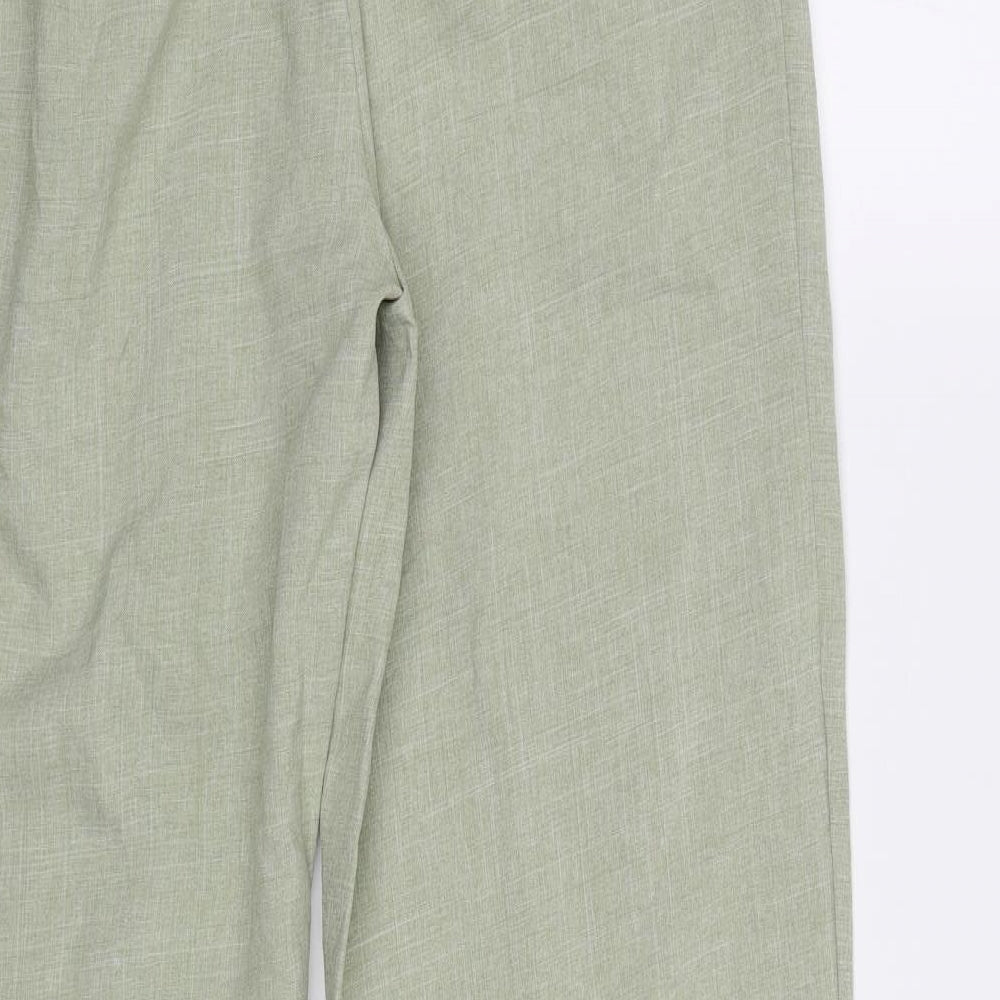 Preworn Womens Green Trousers Size 12 L27 in - Elastic Waist Band